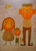 Familie III (Tryptichon rechts)  38,7 x 57,9 cm  1963